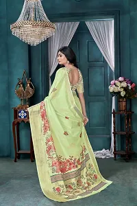 Stylish Cotton Silk Printed Saree with Blouse Piece-thumb2