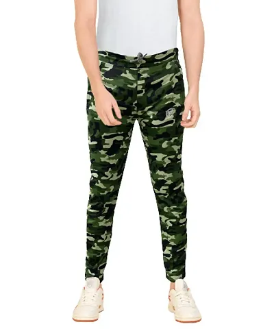 Stylish Cotton Spandex  Regular Track Pants For Men