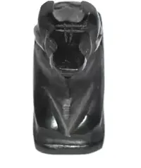 Nandi Black idol 10cm size Decorative Showpiece - 8 cm  (Marble, Black)-thumb1