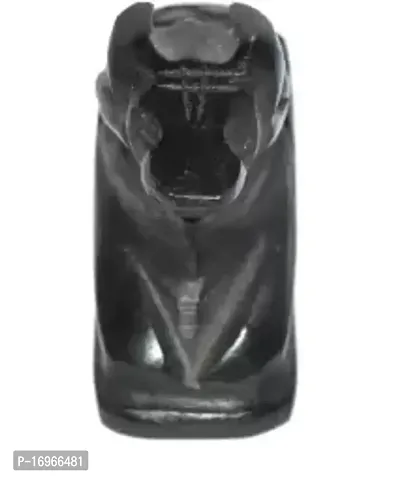 Nandi Black idol 10cm size Decorative Showpiece - 8 cm  (Marble, Black)-thumb2