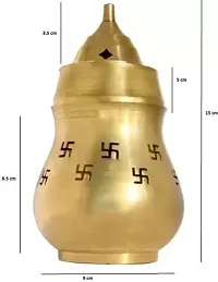 Akhand Diya Brass kapoor Oil Lamp Brass Table Diya-thumb1