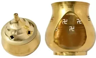 Akhand Diya Brass kapoor Oil Lamp Brass Table Diya-thumb1