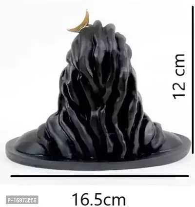 SHIV ADIYOGI IDOL WITH TRISHUL FOR HOME DECOR/CAR DASHBOARD 12 cm Decorative Showpiece - 12 cm  (Polyresin, Black)-thumb4