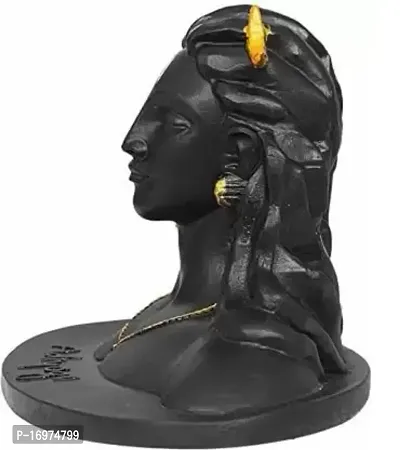 Shiv Adiyogi car Dashboard Statue/ Decorative Showpiece Decorative Showpiece - 12 cm  (Polyresin, Black)-thumb2