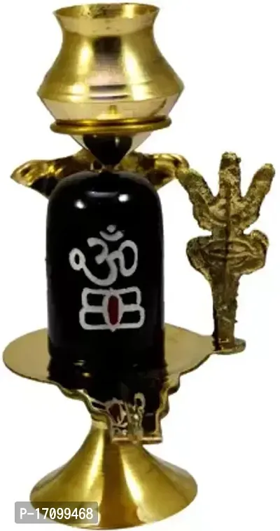 (SHIVLING-LOTA) Decorative Showpiece - 5 cm  (Brass, Gold, Black)-thumb0