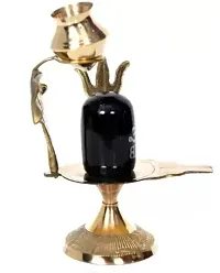 (SHIVLING-LOTA) Decorative Showpiece - 5 cm  (Brass, Gold, Black)-thumb2