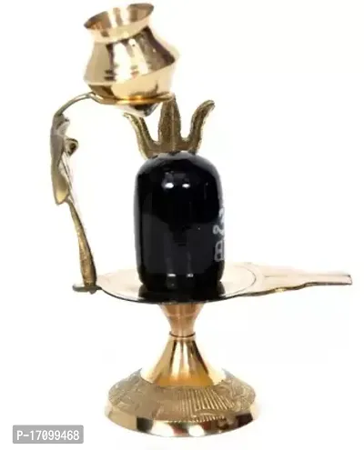 (SHIVLING-LOTA) Decorative Showpiece - 5 cm  (Brass, Gold, Black)-thumb3