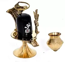 (SHIVLING-LOTA) Decorative Showpiece - 5 cm  (Brass, Gold, Black)-thumb1