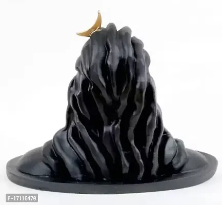Aadiyogi statue height 10 cm Decorative Showpiece - 10 cm  (Polyresin, Black)-thumb2