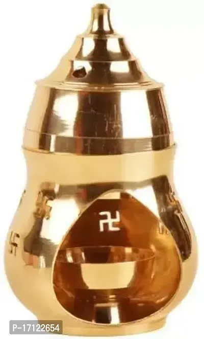 Camphor lamp Brass Kalash  Gold-thumb0