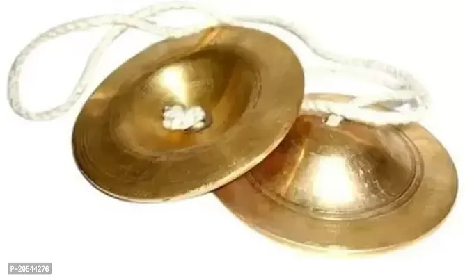 Manjeera Brass (Pittal) Manjeera /Manjira/manjoora Musical Instrument-Medium Size Manjeera Kartal Instrument-thumb0