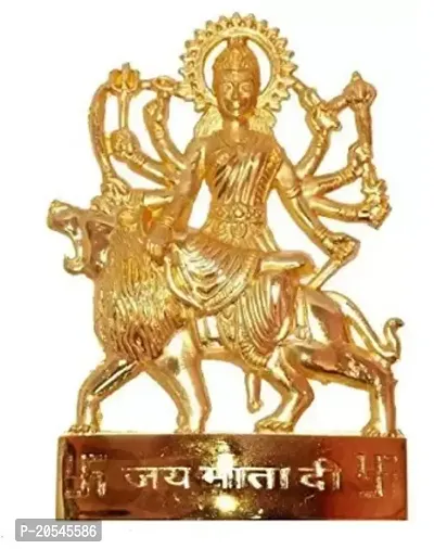 DURGA ZINC 10 cm Religious Idol  Figurine  (Brass, Yellow)-thumb0