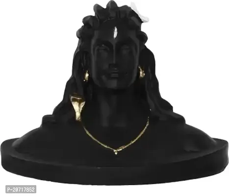 YOGI 11.43 cm Religious Idol  Figurine  (Polyresin, Black)-thumb0