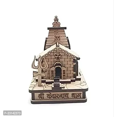 Kedarnath Temple in Wood 3D Model Miniature Hand Crafted with Double