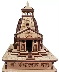 Kedarnath Temple in Wood 3D Model Miniature Hand Crafted with Double-thumb1