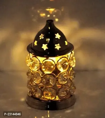 Crystal Diya Decorative Crystals Oil Lamp Diya for Diwali, Puja and Festival Decoration-thumb3