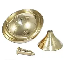 Brass Crystal Diwali Kuber Deepak (Diya Oil Lamp) for Puja Home Decor Brass Table Diya Puja Articles specially from Haridwar-thumb1