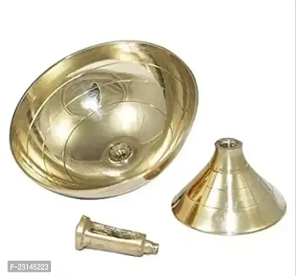 Brass Crystal Diwali Kuber Deepak (Diya Oil Lamp) for Puja Home Decor Brass Table Diya Puja Articles specially from Haridwar-thumb2