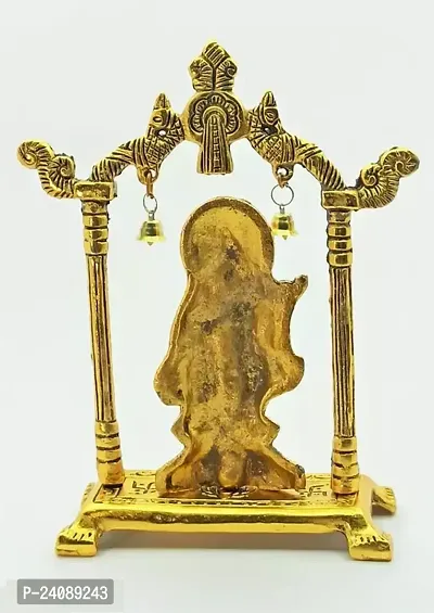 Metal Gold Plated Radha Krishna Idol on Jhula Idol Statue Showpiece Figurine for janmashtami Janmashtami jhula Gift,Mandir Pooja Murti.-thumb2