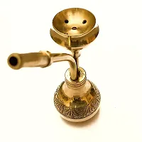 Brass Gold Finish Design Hookah | Brass hukka, Antique Hookah (Medium 7cm x 7cm x 19cm)-thumb2