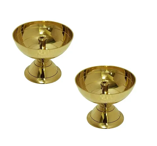 Pack of 2- Brass Diya for Pooja