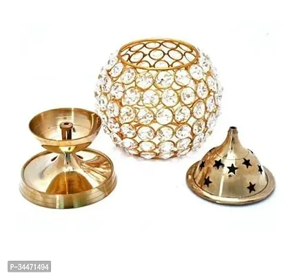 Decorative Brass Diya for Pooja-thumb0