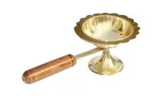 Pure Brass Panch Deepak Aarti Oil Lamp for Pooja Mandir/Handmade Decorative | Brass Diya | Kuber Diya | Diya/Deepak/Dia | Akhand Diya | Akhand Jyoti Diya | Akhand Brass Kubera Diya-thumb1