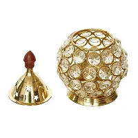 Crystal Set of 2 Matki Shape Akhand Diya/Table Deepak/Oil Lamp/Diya/Brass Diya/Kuber Diya/Crystal Diya-thumb3