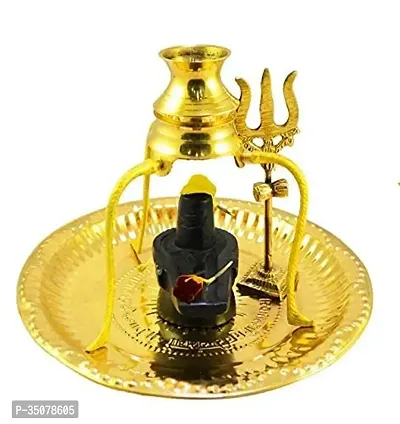 Marble Stone Shiva Lingam Set Stand and Abhishek Lota Kalash-thumb0