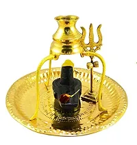 Marble Stone Shiva Lingam Set Stand and Abhishek Lota Kalash-thumb1