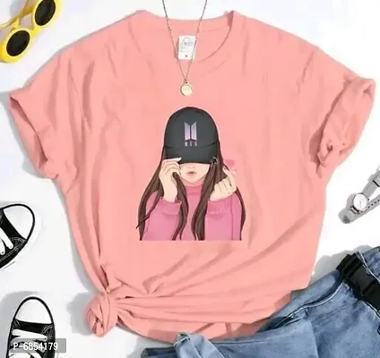 Pink Bts GIrl Cotton Tshirt