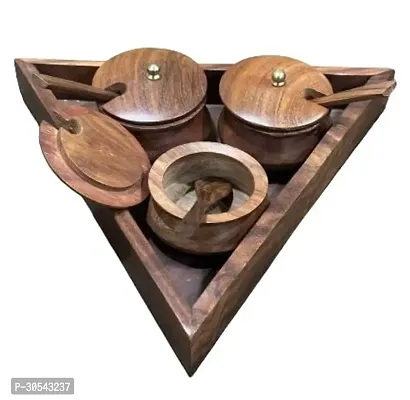 Wood Tray Set of 3 for Kitchen Use Serving Tray-thumb3