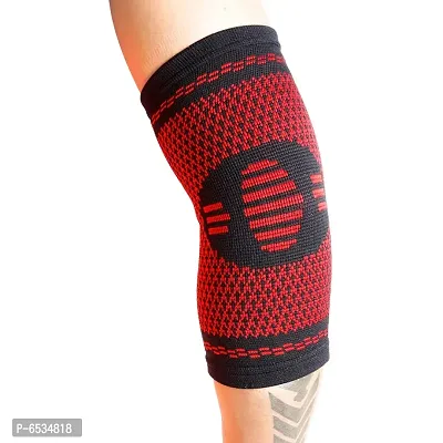 Quefit 3D 3D knitted Elbow compression Support for Elbow. ( L ) Red