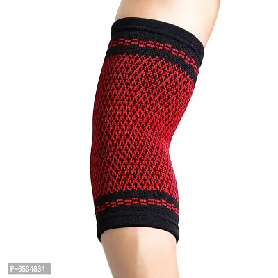 Quefit 3D knitted Elbow compression Support for Elbow ( pack of 2 ) (XL) Red