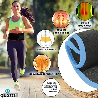 Quefit Sweat Slim Belt for Men and women ( Pack of 1) ( Royal blue )-thumb0