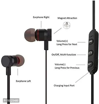 Bluetooth Neckband Magnet Wireless Stereo Earphones Bluetooth with Mic Noise Cancelling Headsets Compatible with All Android Smartphones-thumb4