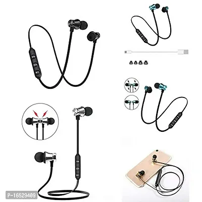 Bluetooth Neckband Magnet Wireless Stereo Earphones Bluetooth with Mic Noise Cancelling Headsets Compatible with All Android Smartphones-thumb3