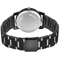 Analog Black Dial Men's  Watch With Metal Chain-thumb1