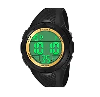 Digital Men's Watch (Black Dial Golden Colored Touch)-thumb1