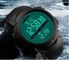 Digital Watch Multi-Functional Automatic Black Strap Waterproof Sports Watch for Men-thumb1