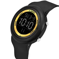 Multi Function Time Day and Date  Sports Digital Watch With Golden Touch-thumb1