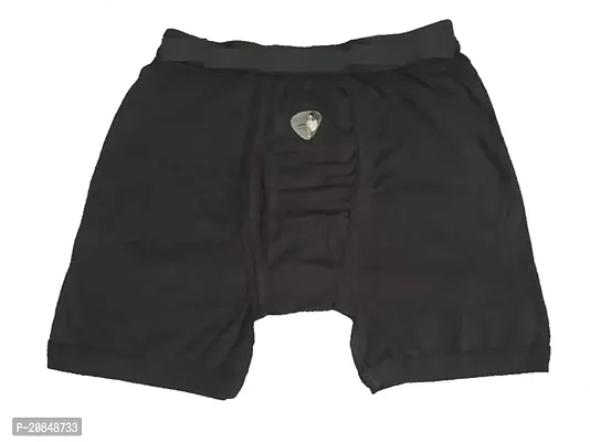 Stylish Brown Cotton Blend Solid Trunks For Men