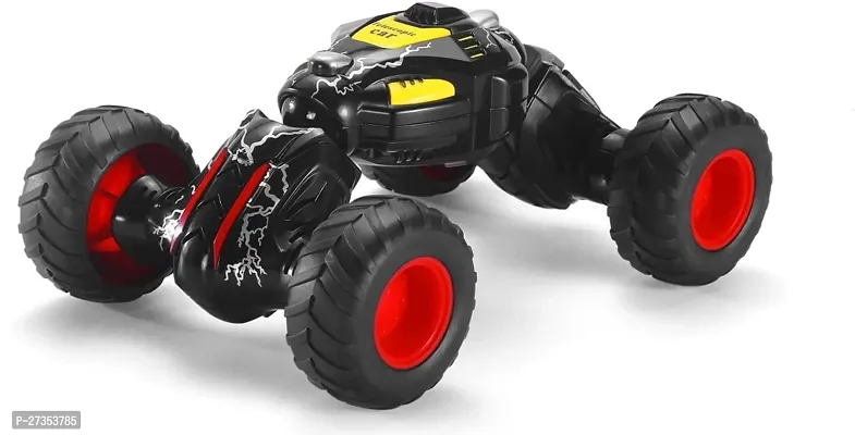 Stylish Dtx Telescopic Car Toy Double Sided Pull Stunt Action Car, Speed For Kids Black-thumb0