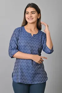 HELIWAL TEXTILE's Women's Casual Cotton Top (XL, Blue)-thumb3