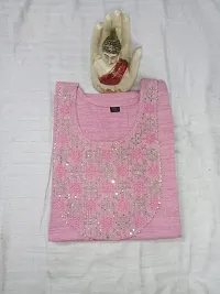 Trending designer cotton embroidered kurti-thumb1