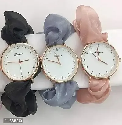Stylish Multicoloured Silicone Analog Watches For Women Combo-thumb0