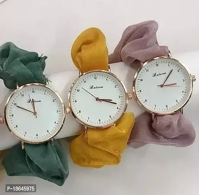 Stylish Multicoloured Silicone Analog Watches For Women Combo