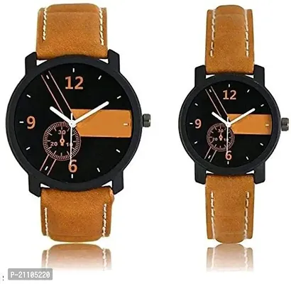 Classy Analog Watches for Couple, Pack of 2-thumb0