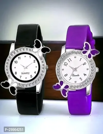 Stylish Analog Watch for Women Pack of 2-thumb0