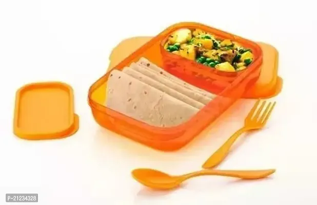 G KING Royal Unbreakable Lunch Box Set Food Grade Plastic BPA-Free Storage Tiffin 2 Containers Lunch Box-thumb0